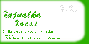 hajnalka kocsi business card